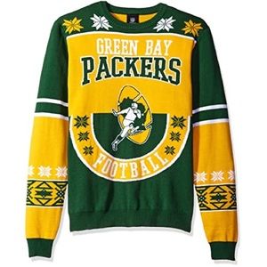 NFL Green Bay Packers Retro Cotton Holiday Sweater
